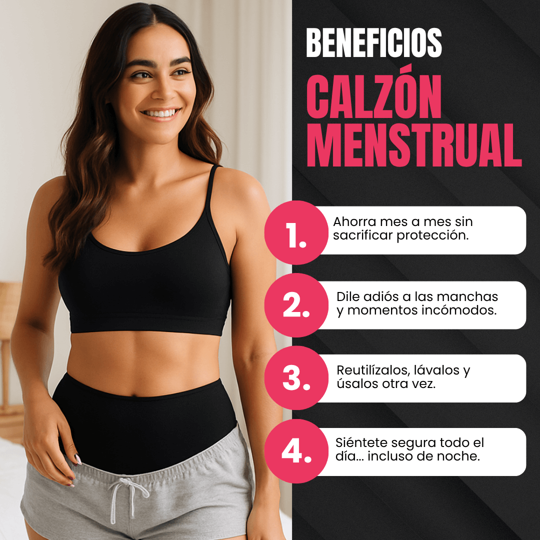 ¡Siéntete Segura Siempre! CALZÓN MENSTRUAL REUTILIZABLE™️ Pack 2x1