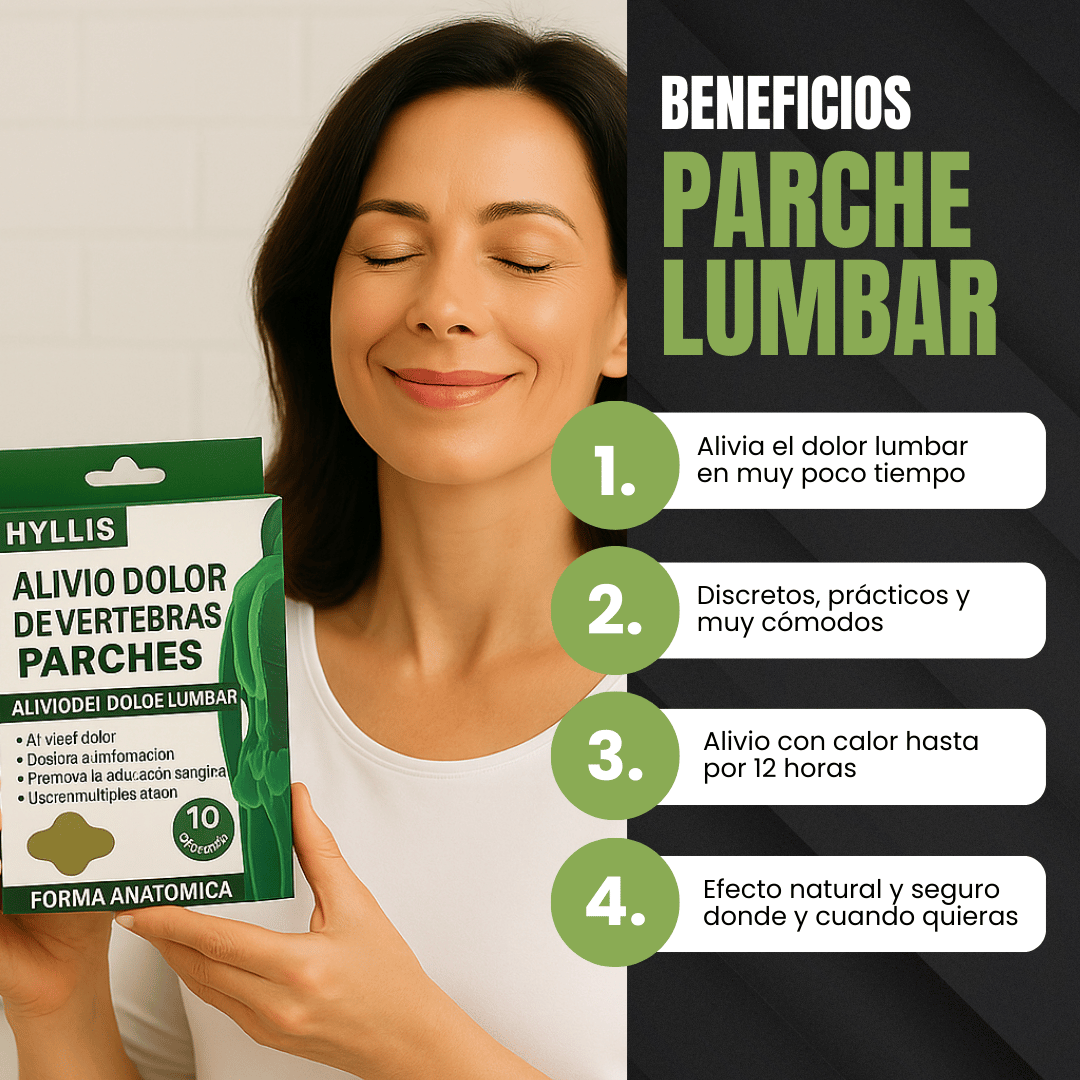 PACK MENSUAL 30 PARCHES · Alivio lumbar todo el mes!