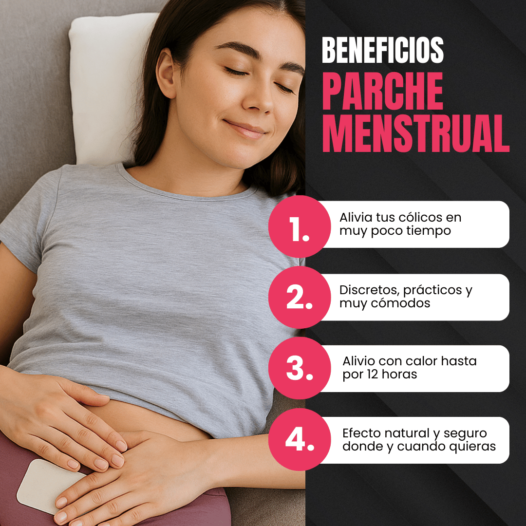 ¡NO MÁS DOLOR MENSTRUAL! Pack 8 Parches Alivia Cólicos