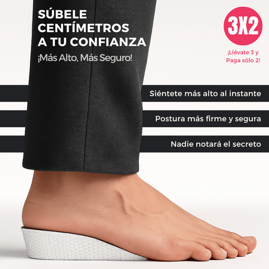 ¡MÁS ALTO, MÁS SEGURO! Plantilla Elevadora Ortopédica™
