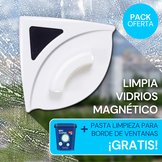 LIMPIAVIDRIOS MAGNÉTICO + Pasta Limpieza de Regalo