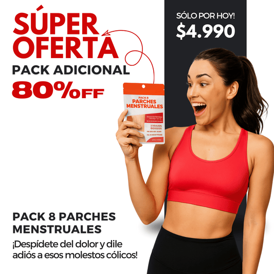 ¡SÚPER OFERTA! Pack 8 Parches Alivia Cólicos