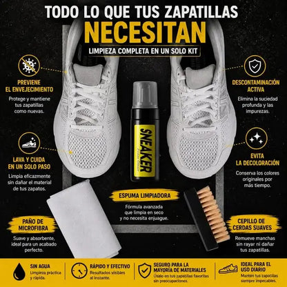 Kit ShoeClean™ · Espuma Limpiadora Sin Agua, Sin Dañar