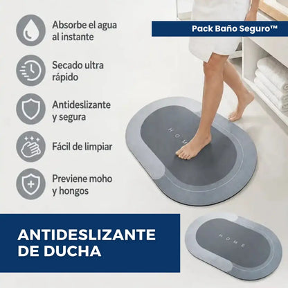 Pack Baño Seguro™ · 2 Duchas SPA + 1 Manilla de Seguridad + 1 Tapete Antideslizante