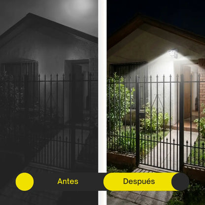LightAlert™ · Foco Solar Disuasivo · Tu familia no puede vivir con miedo!