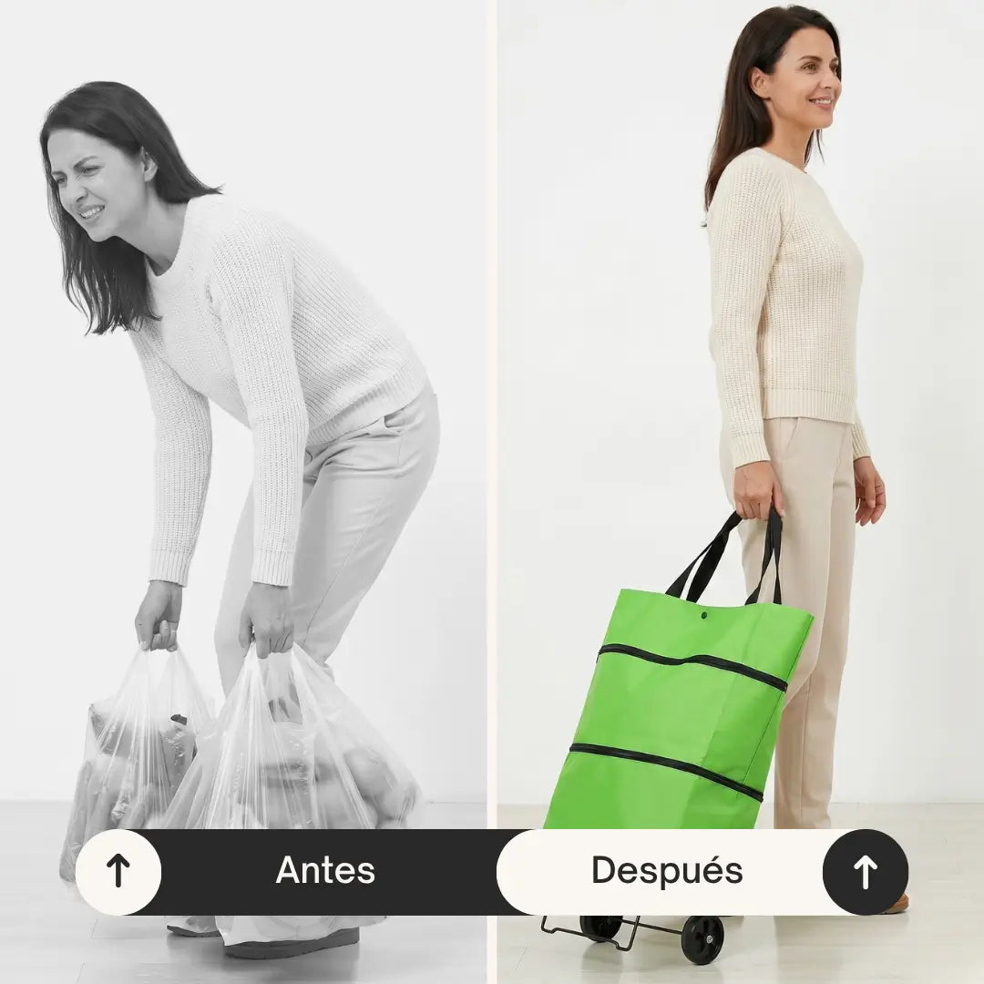 RollerBag™ · Bolso Plegable Con Ruedas · Sin Peso, Sin Dolor