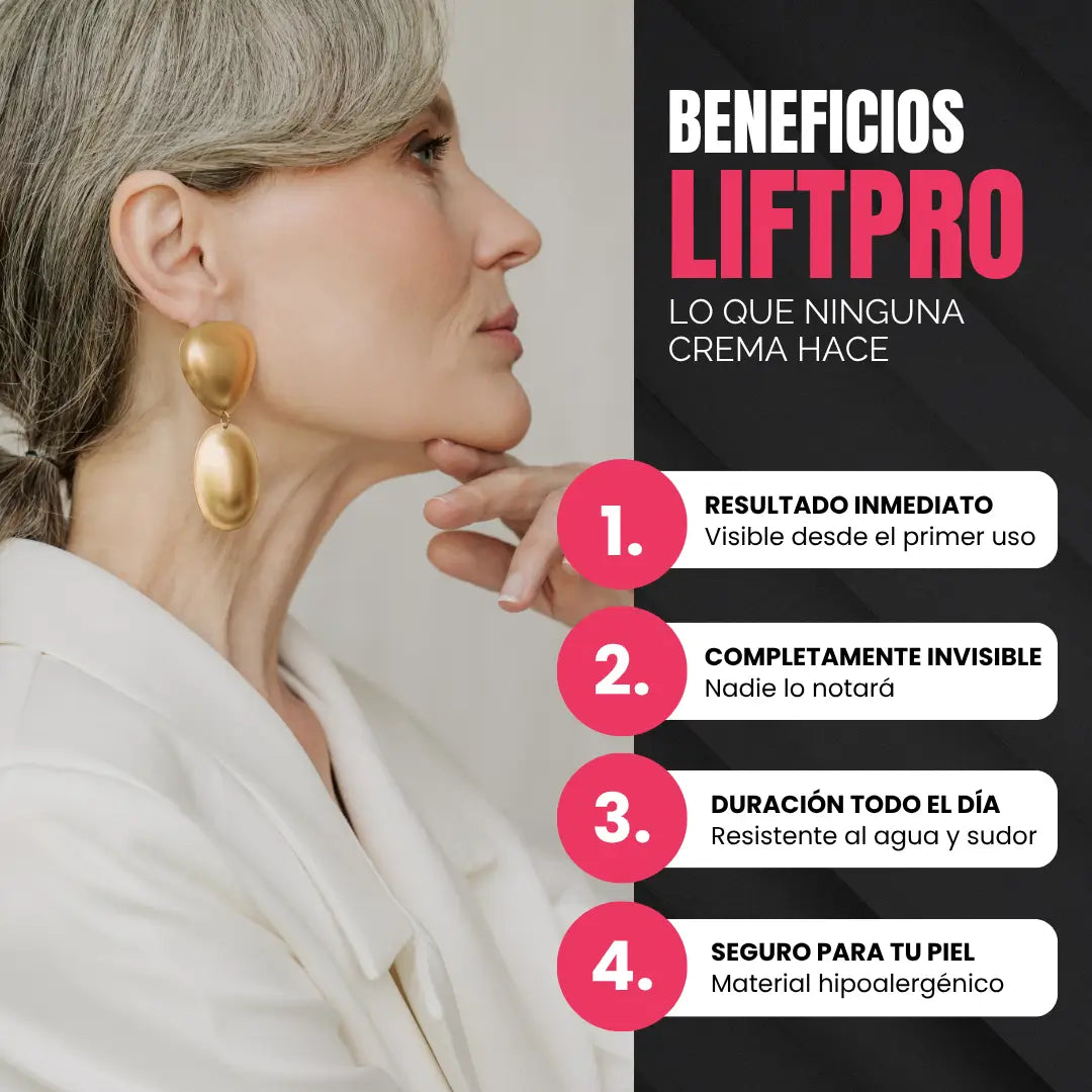LiftPRO™ 40 Parches Faciales Invisibles · Define tu contorno en segundos