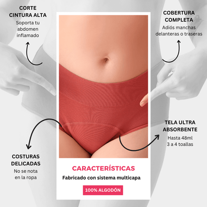 ¡Siéntete Segura Siempre! CALZÓN MENSTRUAL REUTILIZABLE™️ Pack 2x1