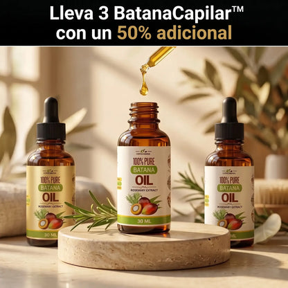 BatanaCapilar™ · Aceite Anticaída · Vuelve a mostrar tu cabello