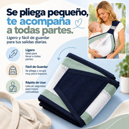 LlévameContigo™ · Portabebé Ajustable · Cárgalo con menos esfuerzo