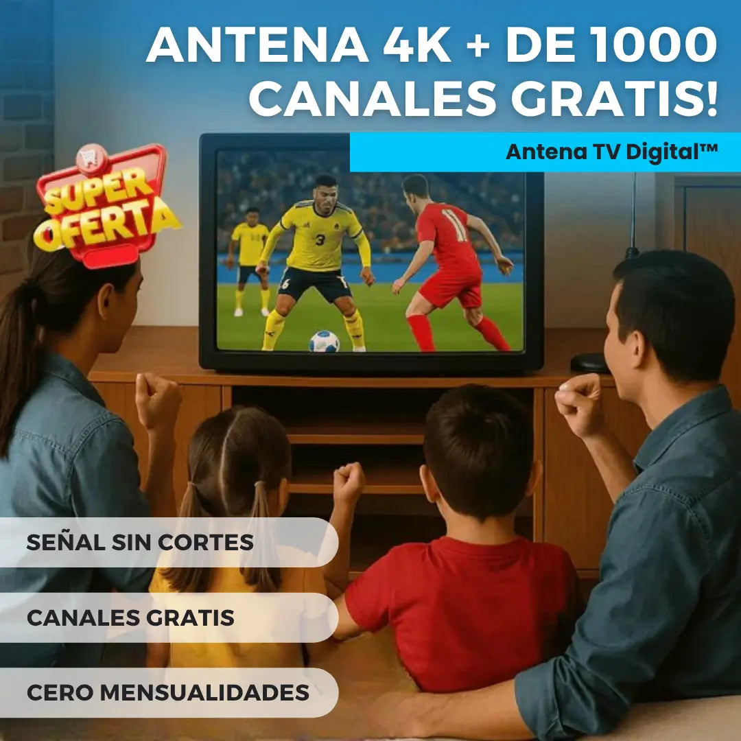 Antena TV Digital™ · Señal Estable 4K · Nunca Más Sin Señal