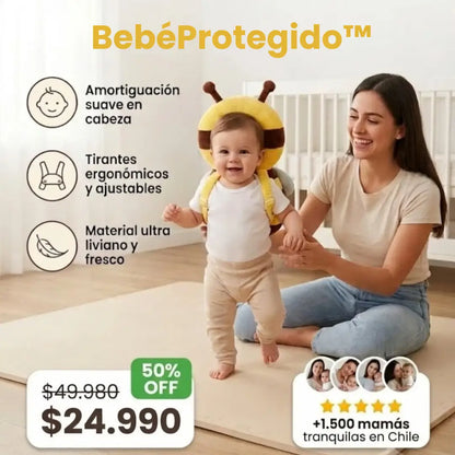 BebéProtegido™ · Protector de Cabeza · Amortigua sus Caídas