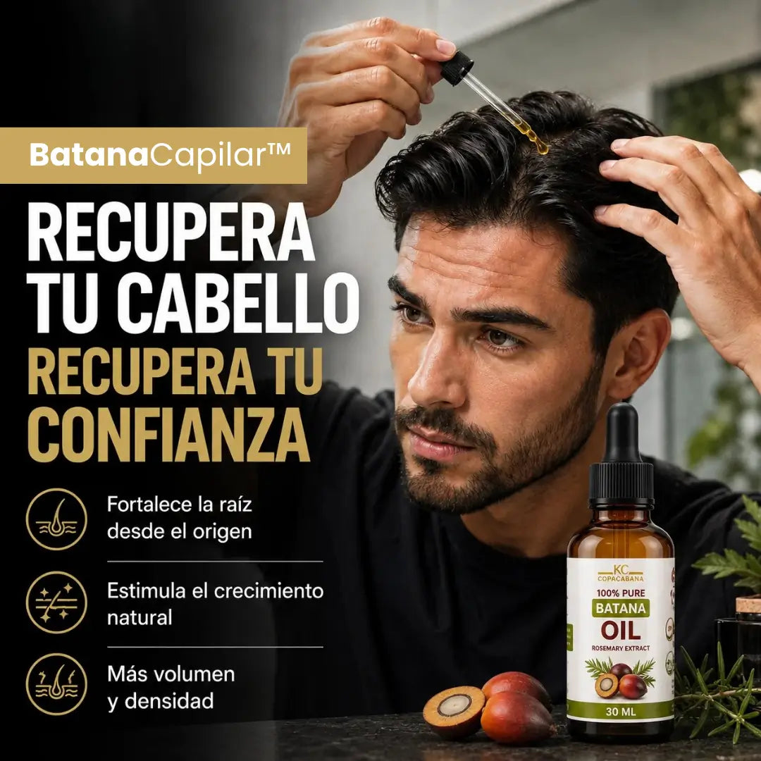 BatanaCapilar™ · Aceite Anticaída · Vuelve a mostrar tu cabello