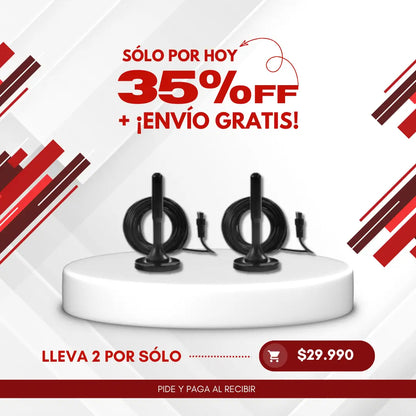 Antena TV Digital™ · Señal Estable 4K · Nunca Más Sin Señal