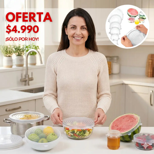 Set De 6 Tapas Ajustables