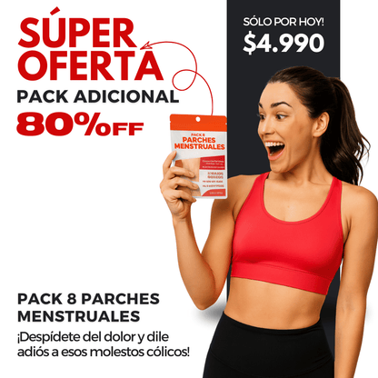¡SÚPER OFERTA! Pack 8 Parches Alivia Cólicos