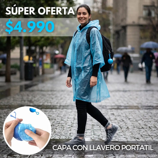 CAPA DE LLUVIA CON LLAVERO