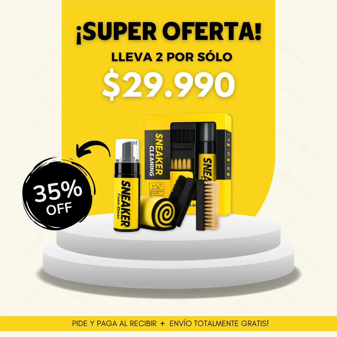 Kit ShoeClean™ · Espuma Limpiadora Sin Agua, Sin Dañar