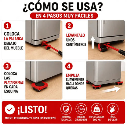 KIT Levanta Fácil™ · Mueve tus Muebles sin Ayuda!